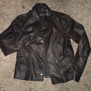 Faux leather jacket made of polyurethane